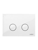 Valsir Placca Doppio Scarico a Parete Bianca  ABS Meccanica P4 4/9 lt. per Tropea S Valsir Art. VS0869301