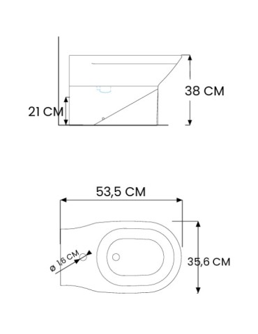 Candy Bidet Filo Parete Art. 112.000.051 2