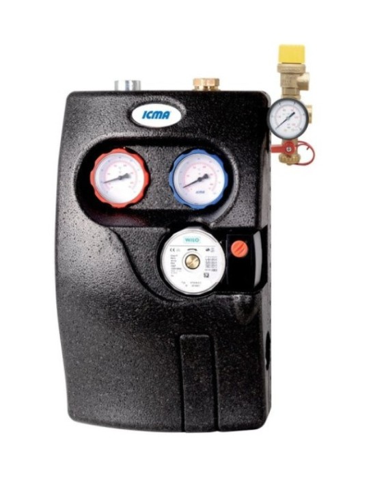 Gruppo di circolazione di mandata e ritorno per circuiti primari di impianti solari Gruppo di circolazione di mandata e ritorno per circuiti primari di impianti solari