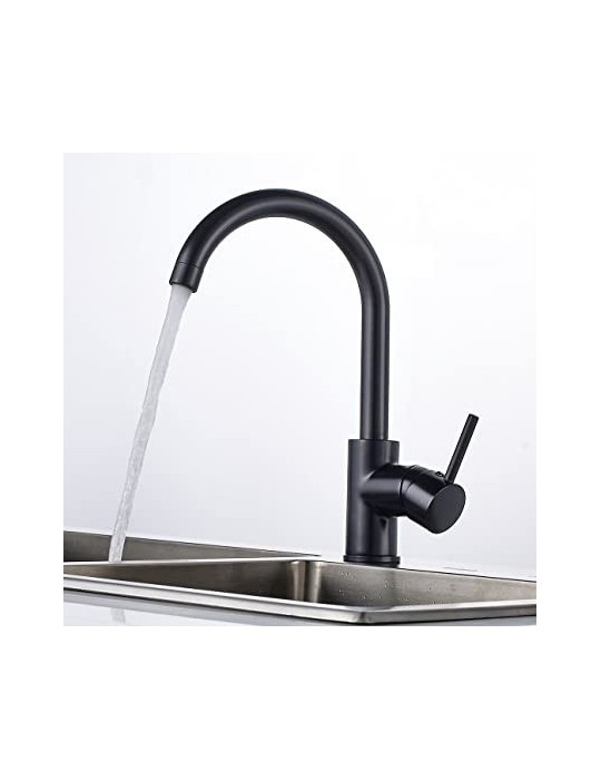 Rubinetto miscelatore lavello nero opaco argo Rubinetto miscelatore lavello nero opaco argo