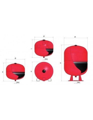 Elbi Vaso espansione riscaldamento Erce lt.50 A102L34 2