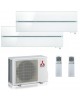 Climatizzatore Condizionatore Mitsubishi Electric Kirigamine Style Pearl White Dual Split 9000+9000 U.E. 4.2Kw R32 WiFi A+++A++