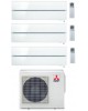 Climatizzatore Condizionatore Mitsubishi Electric Kirigamine Style Pearl White Trial Split 9+12+18 Btu U.E. 6.8Kw R32 WiFi A++A+