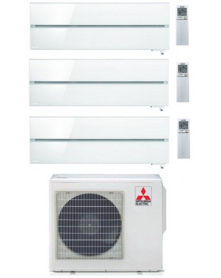 Climatizzatore Condizionatore Mitsubishi Electric Kirigamine Style Pearl White Trial Split 9+12+18 Btu U.E. 6.8Kw R32 WiFi A++A+