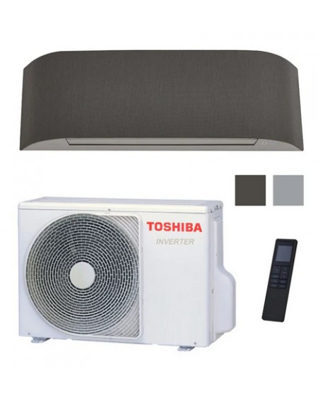 Climatizzatore Condizionatore Toshiba Haori Light/Dark Gray 10000 Btu Monosplit Hybrid Inverter R-32 Wi-Fi A+++/A+++