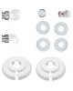 Termosifoni Radiatori da 2 a 10 Elementi in Alluminio Iseo 800 Global Bianco RAL9010 + Kit Accessori